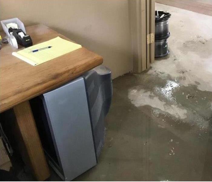 office with water on floor